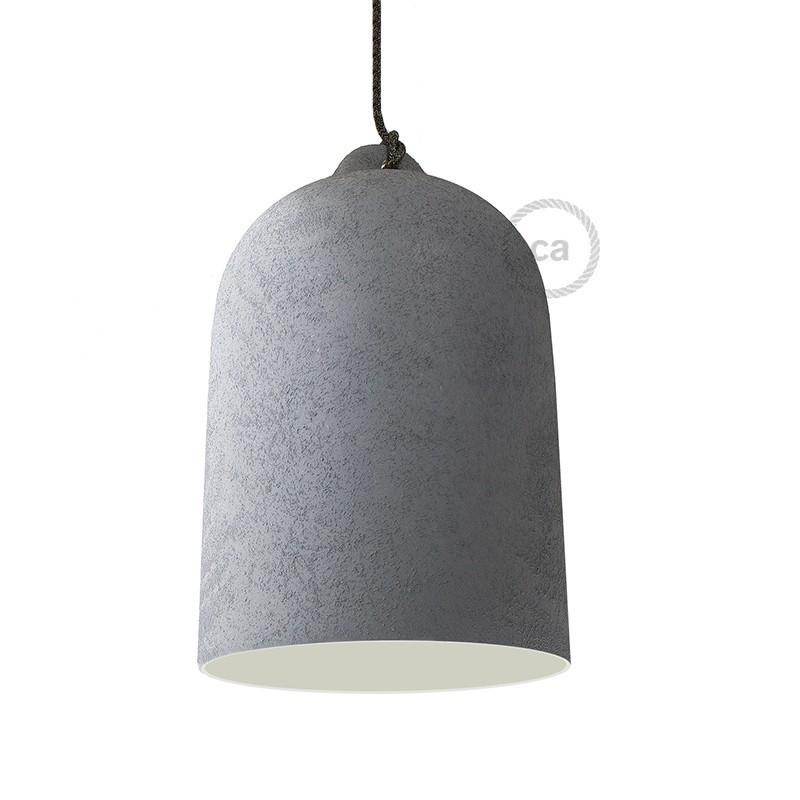 Bell, XL keramische lampenkap voor verlichtingspendel met beton effect