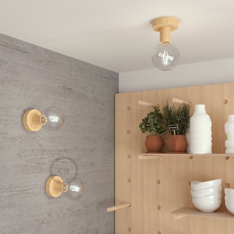 Natural Fermaluce, de natuurlijke houtlamp voor uw muur of plafond.