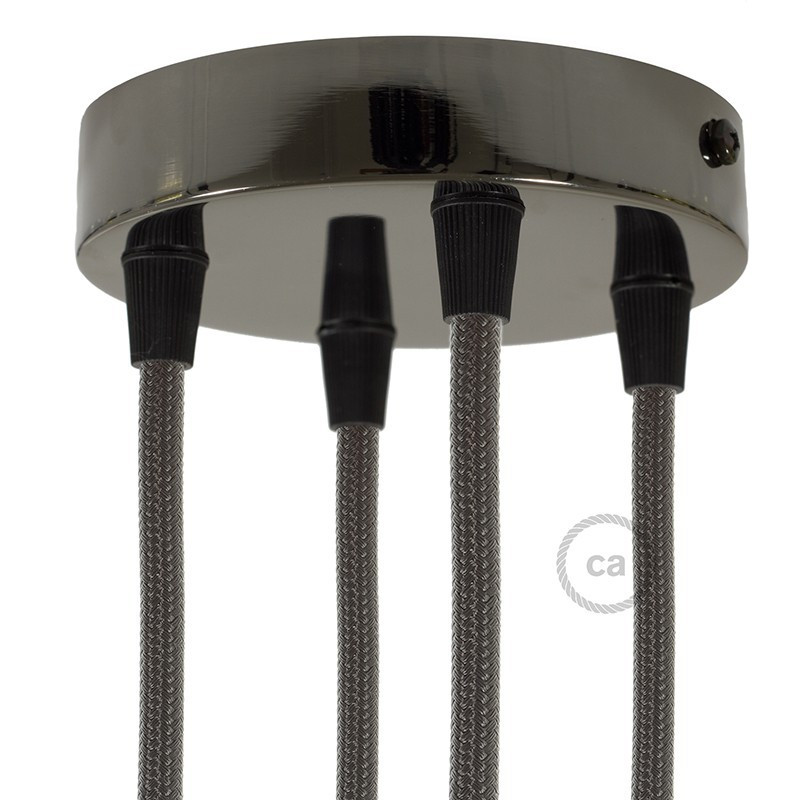 Metalen plafondkap geschikt voor 4 lampen - parelmoer