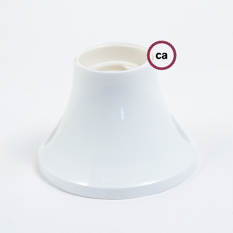 E27 Wandlamp recht van wit hard plastic