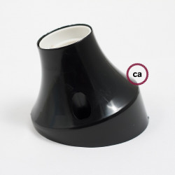 E27 Wandlamp schuin van zwart hard plastic