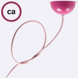Ronde flexibele electriciteit textielkabel van viscose. RM16 - baby roze