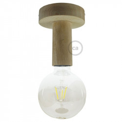 Fermaluce Natural, natuurlijk houten wand- of plafondlamp, 14,2 cm.