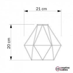  koper - Diamant vorm draadframe lampenkap